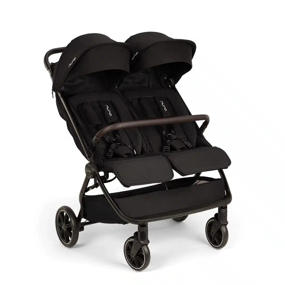 Kinderwagen TRVL DUBL W/RC (leather color Chocolate) Caviar