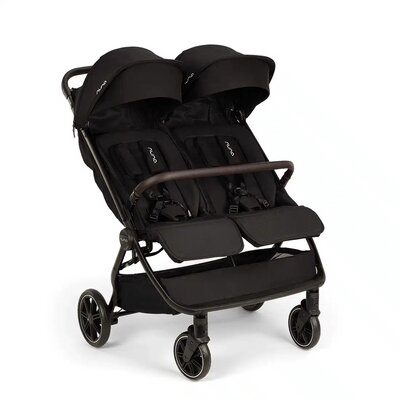 Kinderwagen TRVL DUBL W/RC (leather color Chocolate) Caviar
