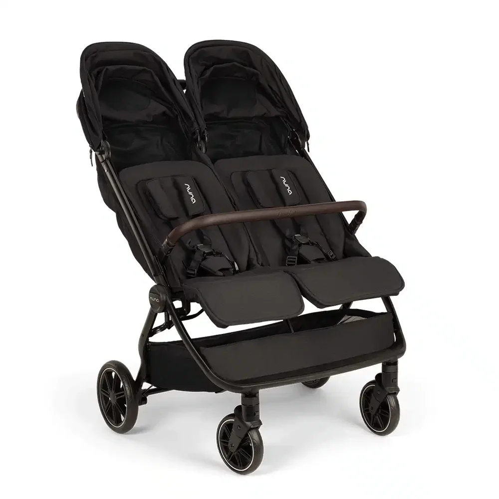 Kinderwagen TRVL DUBL W/RC (leather color Chocolate) Caviar