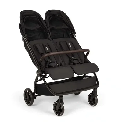 Kinderwagen TRVL DUBL W/RC (leather color Chocolate) Caviar