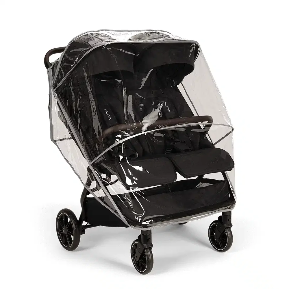 Kinderwagen TRVL DUBL W/RC (leather color Chocolate) Caviar
