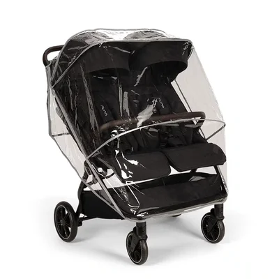 Kinderwagen TRVL DUBL W/RC (leather color Chocolate) Caviar