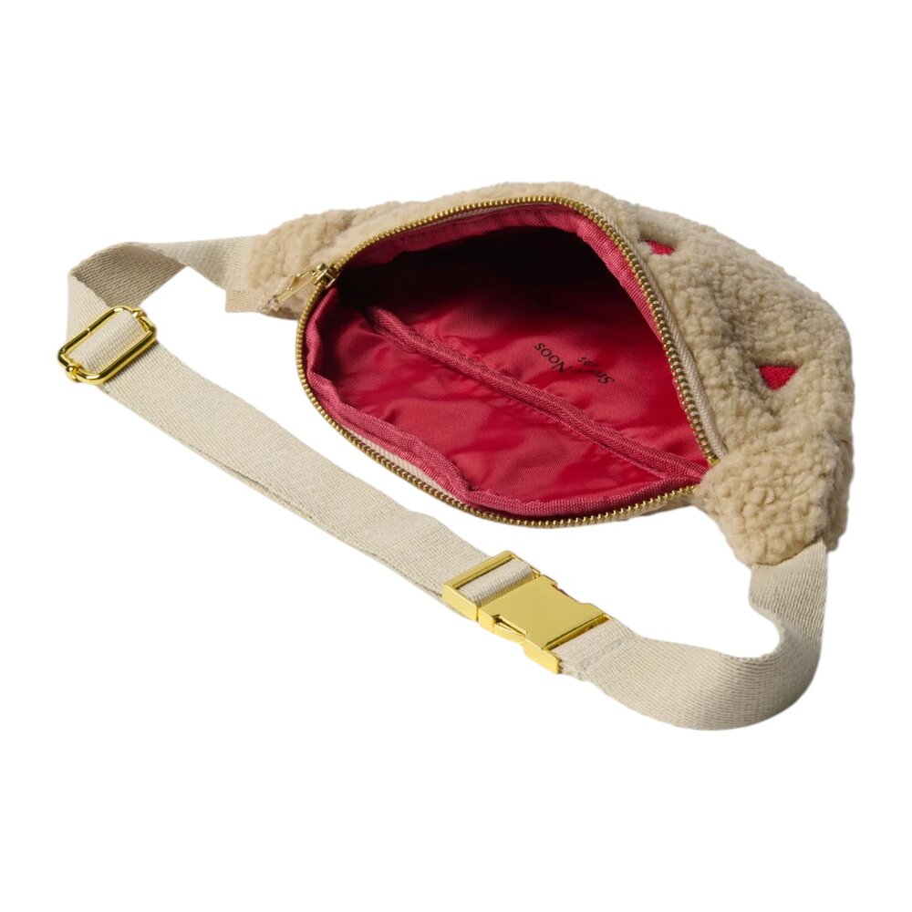 Teddy Mini Fanny Pack Ecru hearts Teddy Mini Fanny Pack Ecru hearts