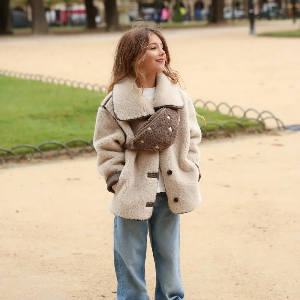 Teddy Mini Fanny Pack Brown hearts