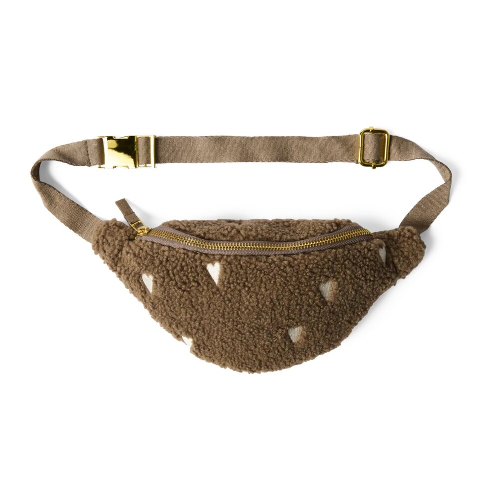 Teddy Mini Fanny Pack Brown hearts