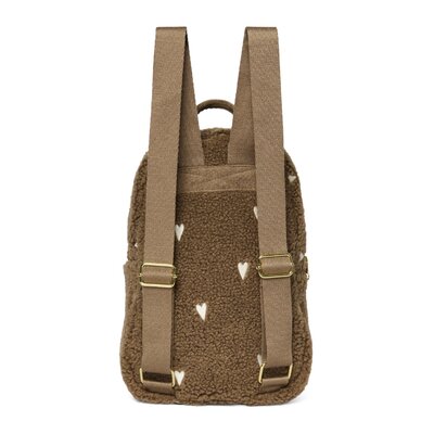 Teddy Mini rugzak Brown hearts