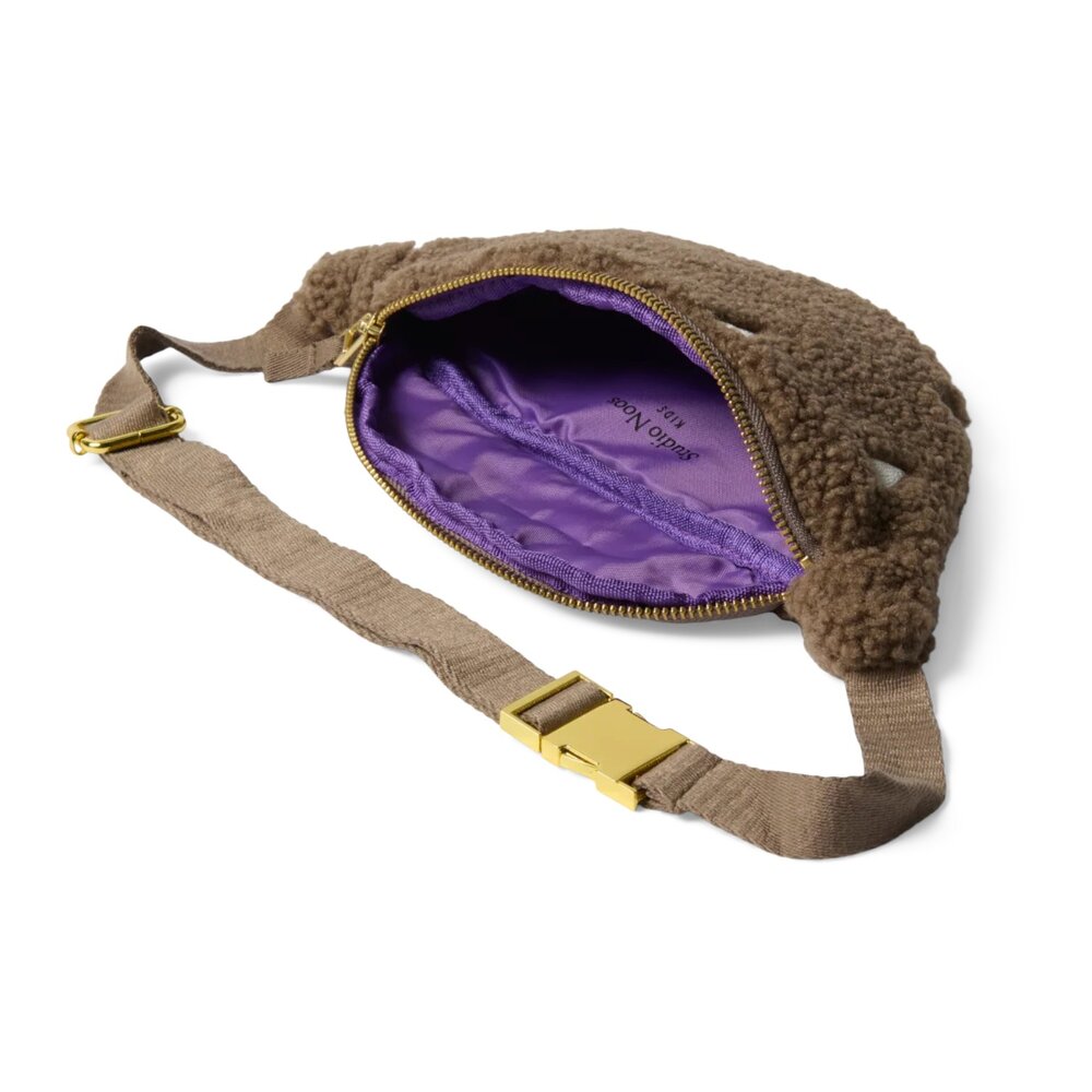 Teddy Mini Fanny Pack Brown hearts