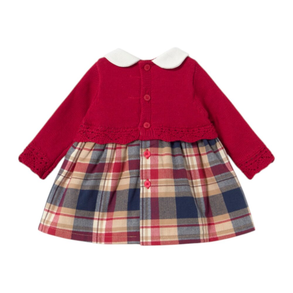 Combined Knit dress red Combined Knit dress red
