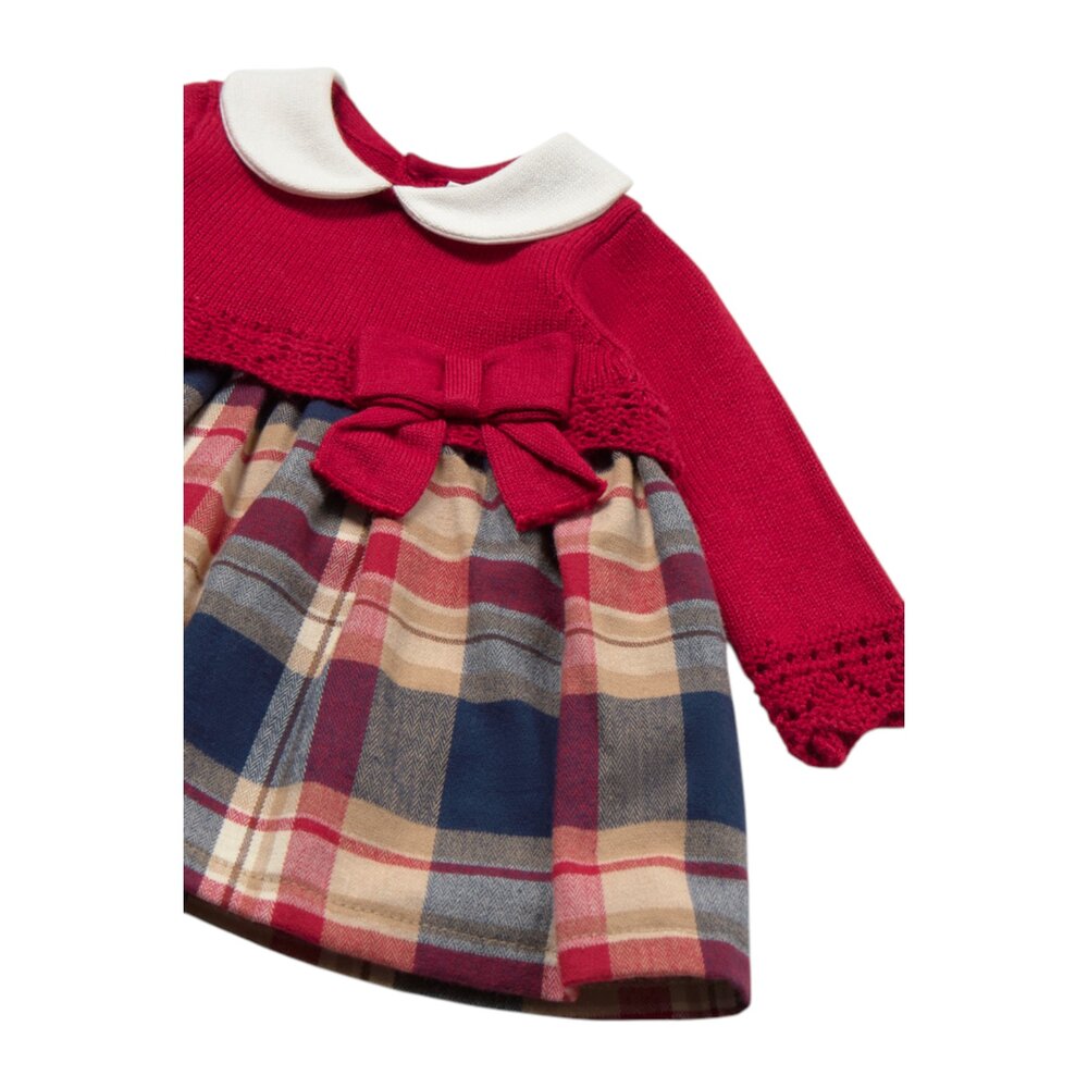Combined Knit dress red Combined Knit dress red