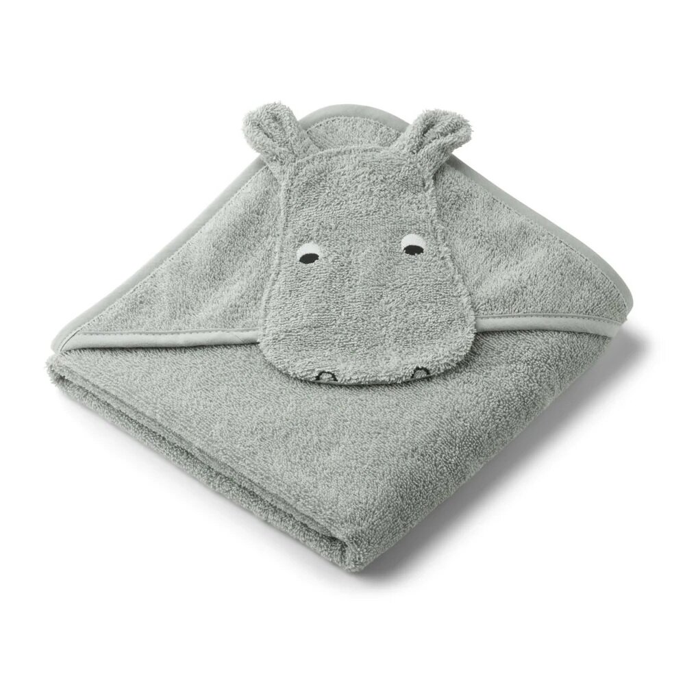 Albert hooded towel Hippo dove blue Albert hooded towel Hippo dove blue