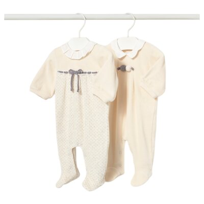 velour collar romper set Pottery