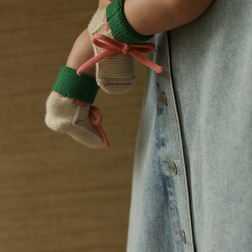 Original booties cream/grass Original booties cream/grass