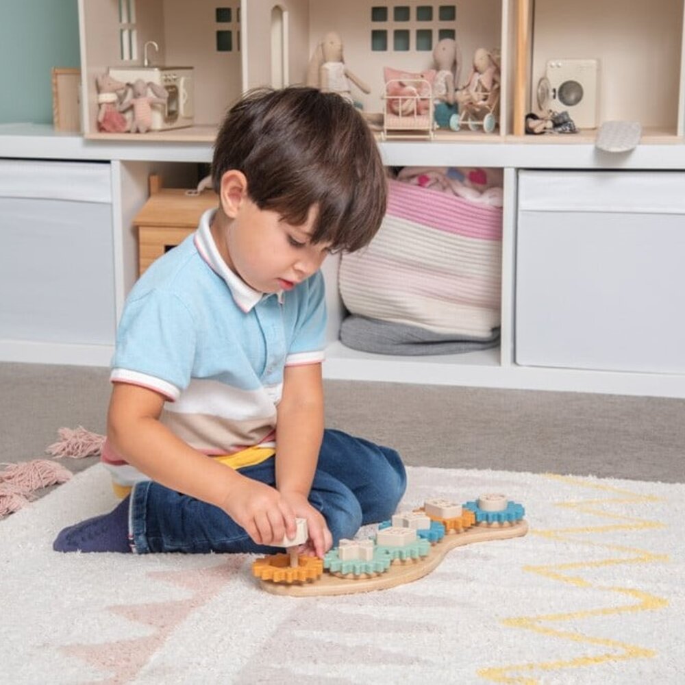 Tickit Silisoft Tandwiel Puzzel (Neutrale Kleuren) - Pk4