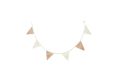 Vlaggenlijn 200x17cm Party Collection Biscuit/Ivory