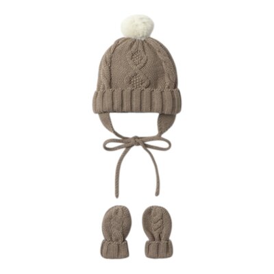 Hat & mittens set brown Hat & mittens set brown