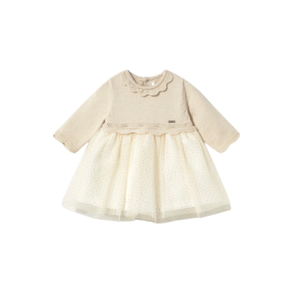 Tricot/tull dress Champagne Tricot/tull dress Champagne