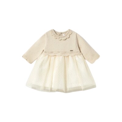 Tricot/tull dress Champagne Tricot/tull dress Champagne