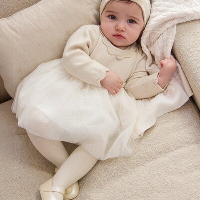Tricot/tull dress Champagne Tricot/tull dress Champagne