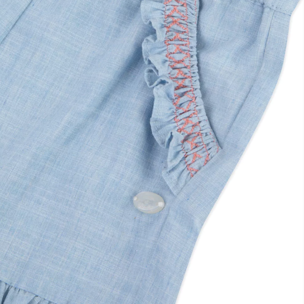 Short denim smok Denim
