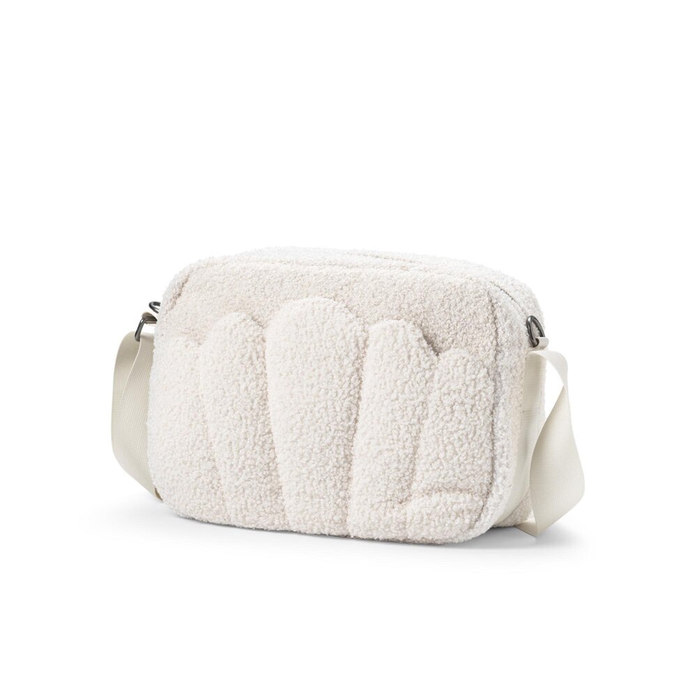 Crossbody Bag White Bouclé Crossbody Bag White Bouclé