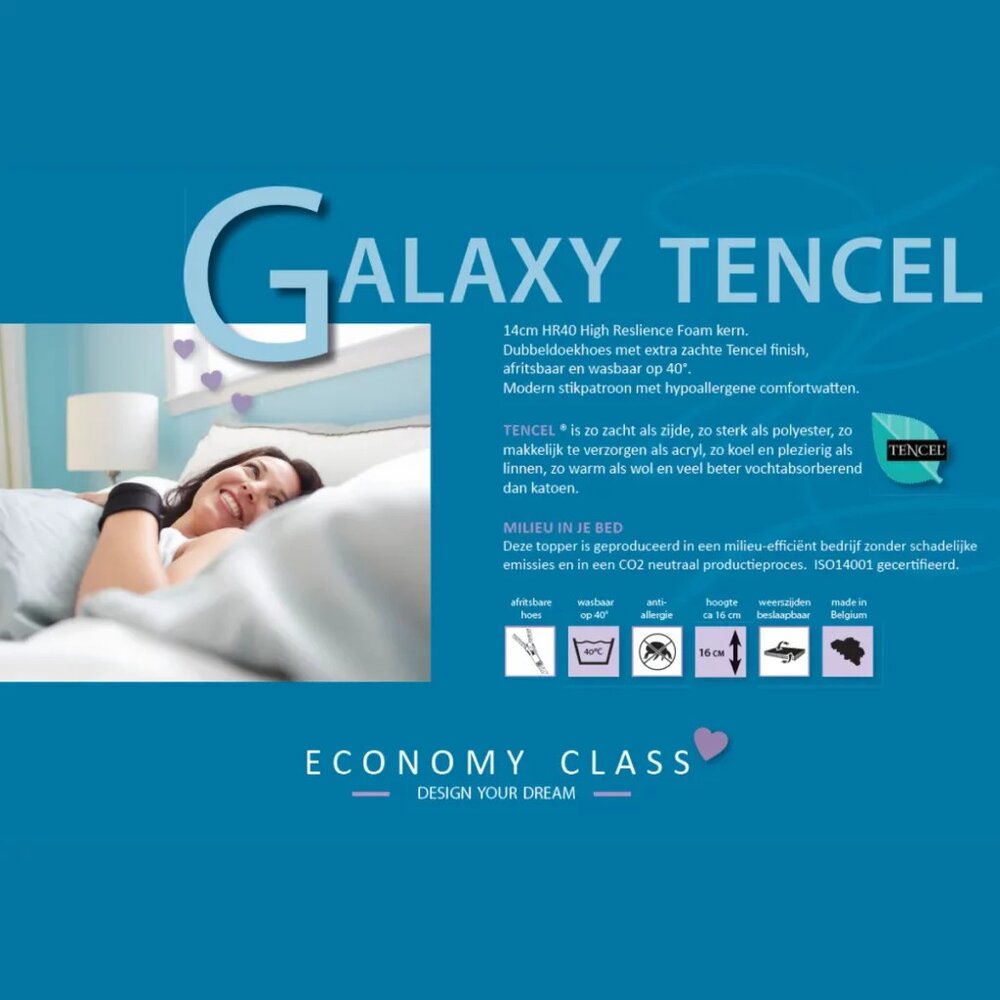 Eenpersoonsmatras ‘Galaxy Tencel’ 90x200cm Eenpersoonsmatras ‘Galaxy Tencel’ 90x200cm