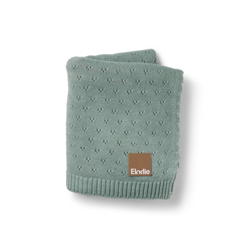 Pointelle Dekentje Pebble Green