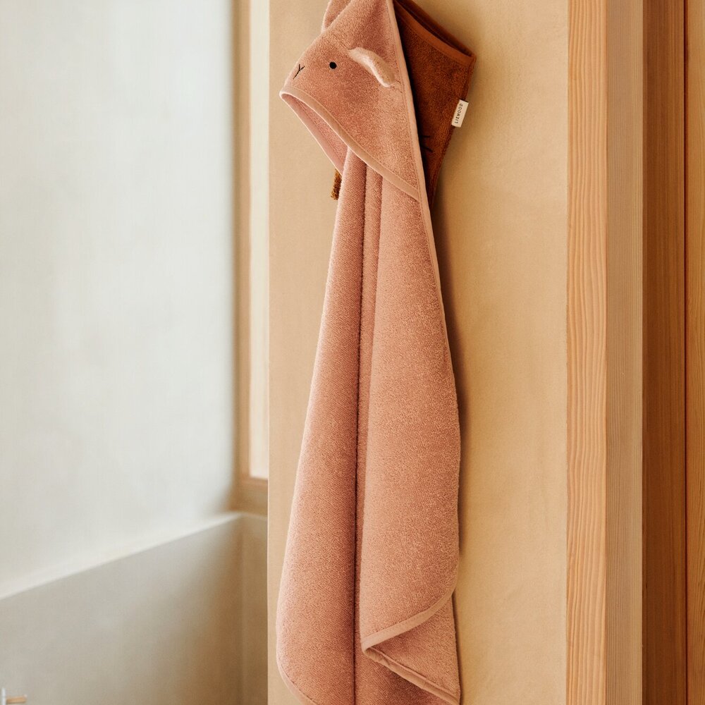 Albert hooded towel Rabbit rose Albert hooded towel Rabbit rose