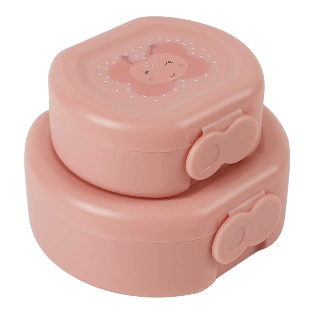 Snackbox met clip - 2 stuks Mrs. Butterfly