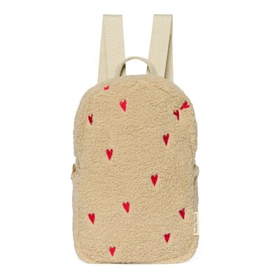 Teddy Mini rugzak Ecru hearts Teddy Mini rugzak Ecru hearts