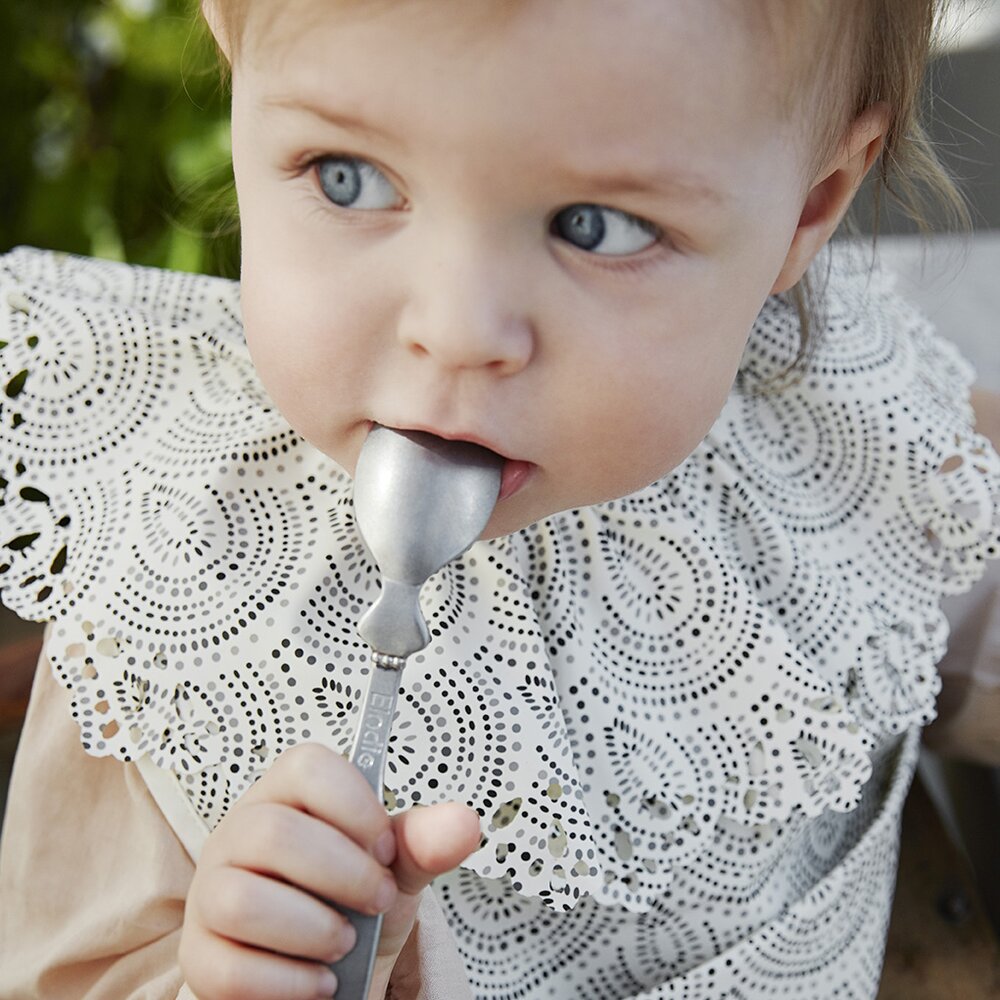 Voedingslepel baby Antique Silver Voedingslepel baby Antique Silver