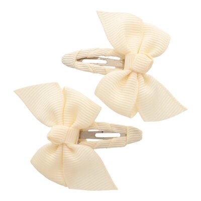 Baby haarspeldjes met twist en linten strik June Cream Baby haarspeldjes met twist en linten strik June Cream