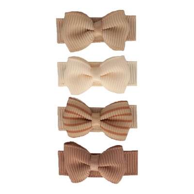 Baby haarspeldjes met strikje Ivy Autumn stripes Baby haarspeldjes met strikje Ivy Autumn stripes