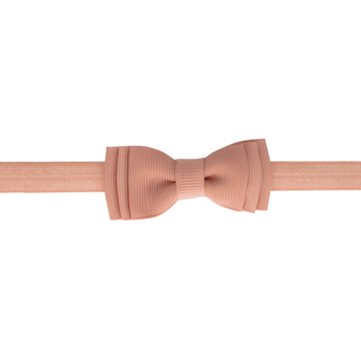 Baby haarbandje met dubbele strik Amy Pale pink Baby haarbandje met dubbele strik Amy Pale pink