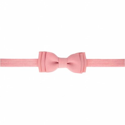 Baby haarbandje met dubbele strik Amy Old pink Baby haarbandje met dubbele strik Amy Old pink