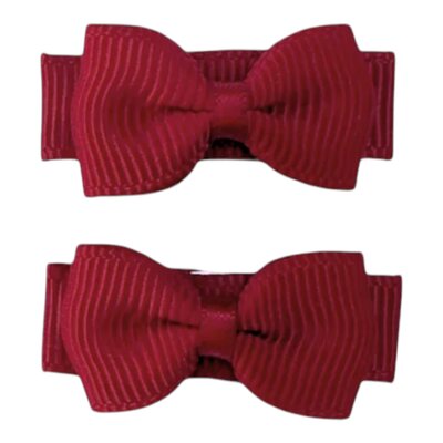 Baby haarspeldjes met strikje Ivy scarlet red Baby haarspeldjes met strikje Ivy scarlet red