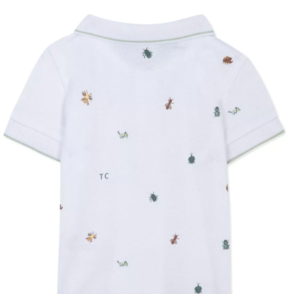 Polo met kleine diertjes WIT