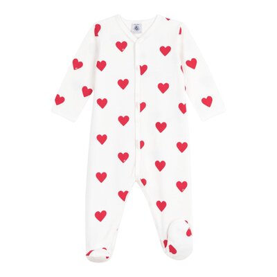 Pyjama met rode hartjes Marshmallow/ter