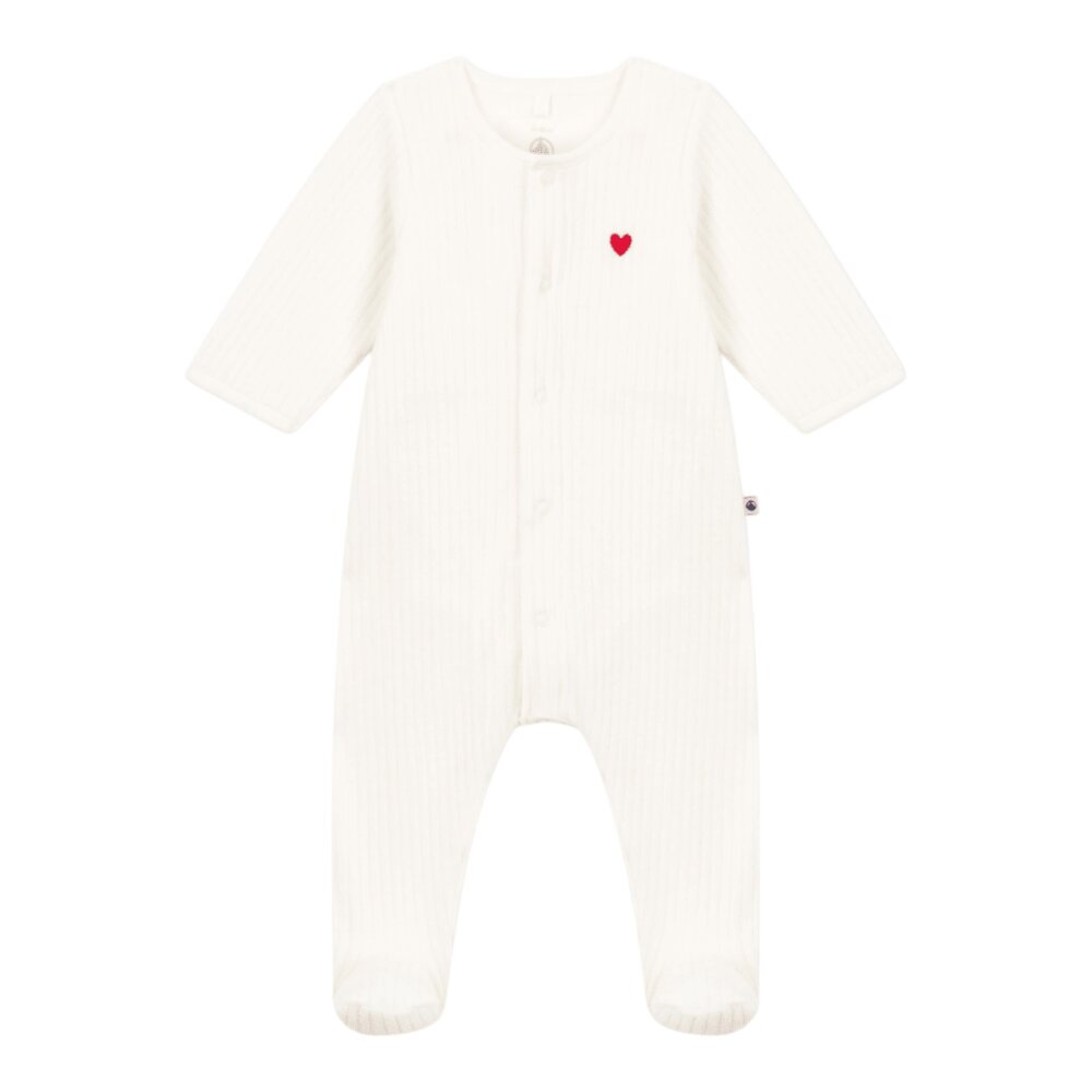 Bodyjama met roze hartje Marshmallow Bodyjama met roze hartje Marshmallow