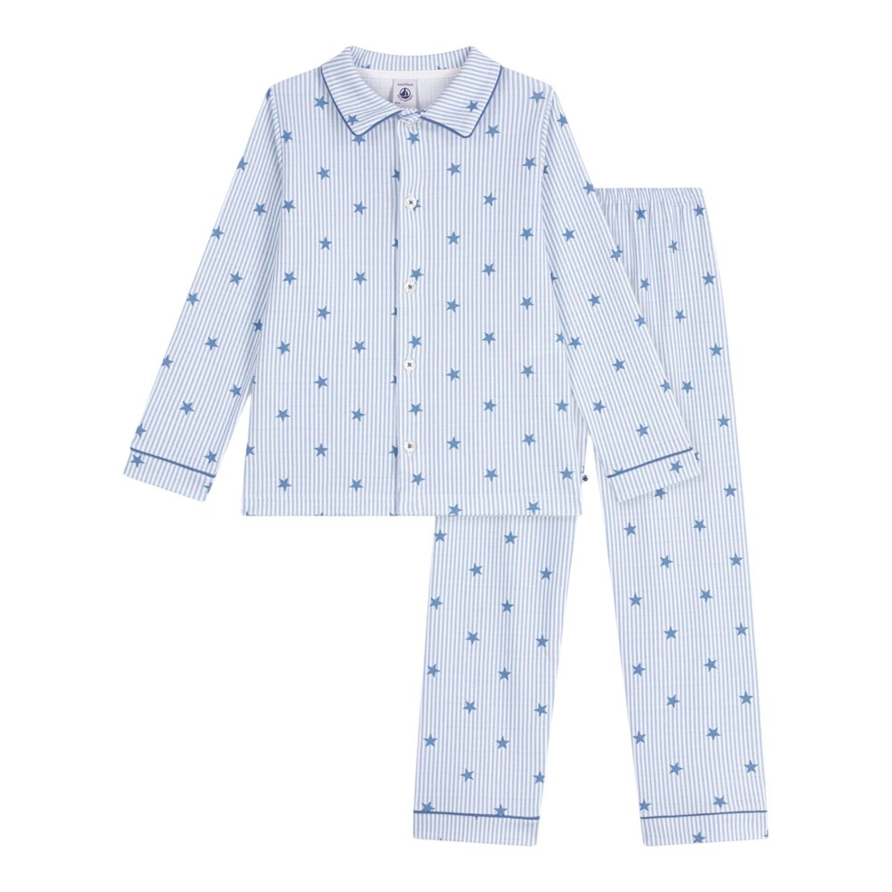 Pyjama gestreept met sterretjes Marshmallow/mul Pyjama gestreept met sterretjes Marshmallow/mul