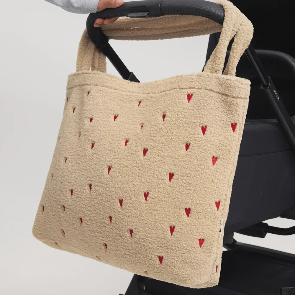 Teddy Mom Bag Ecru Hearts Teddy Mom Bag Ecru Hearts