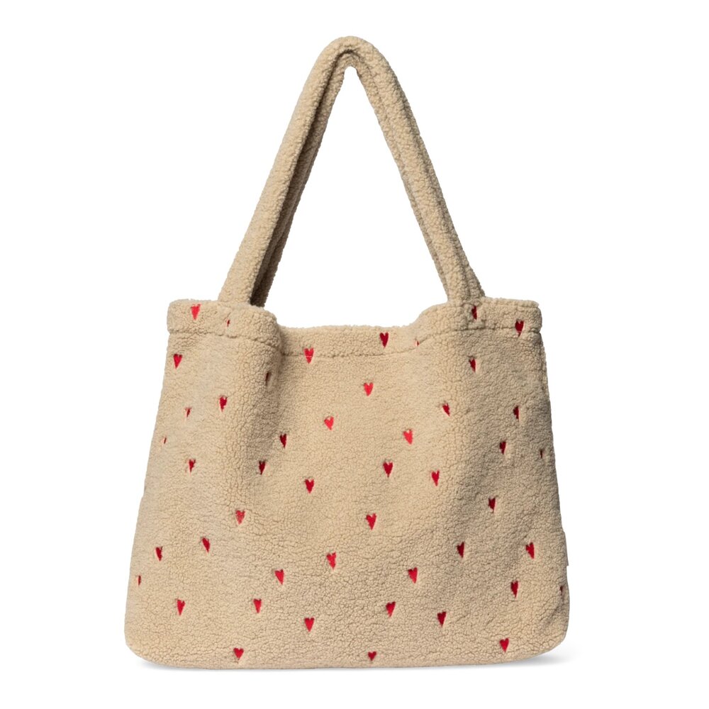 Teddy Mom Bag Ecru Hearts Teddy Mom Bag Ecru Hearts