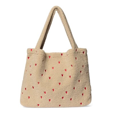 Teddy Mom Bag Ecru Hearts Teddy Mom Bag Ecru Hearts