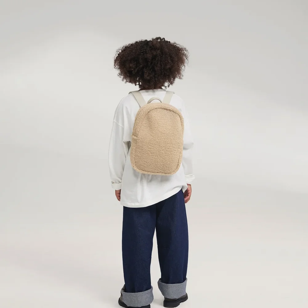 Teddy Mini Backpack Ecru