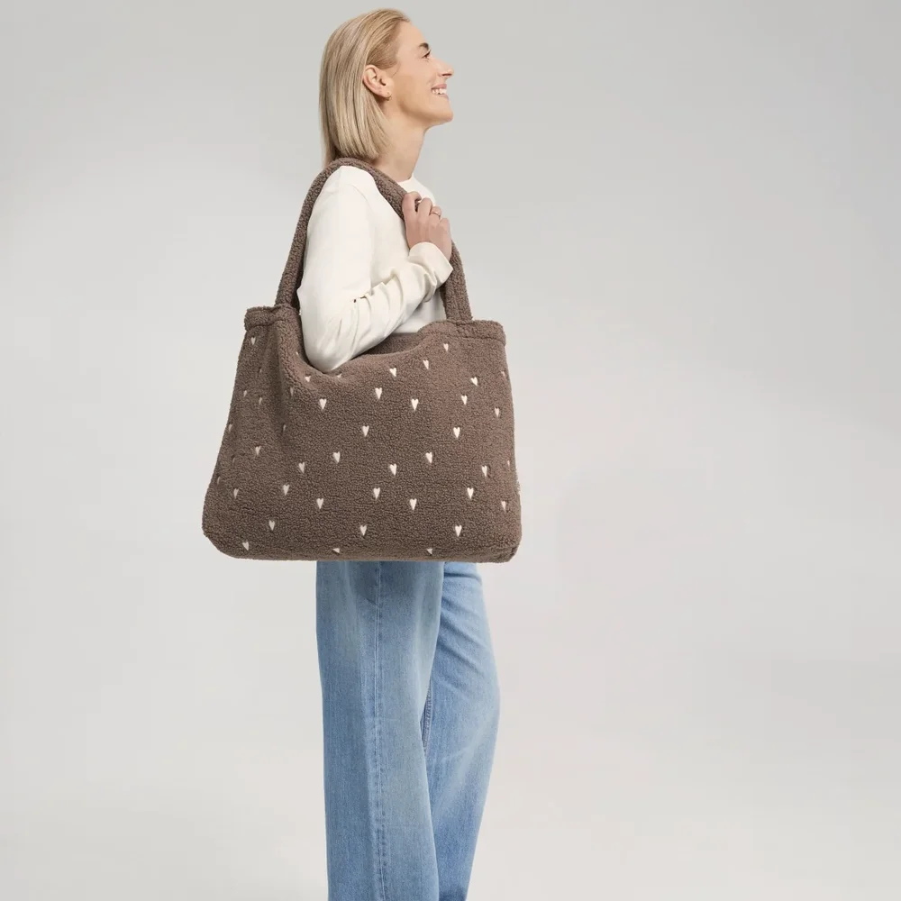 Teddy Mom Bag Brown Hearts Teddy Mom Bag Brown Hearts