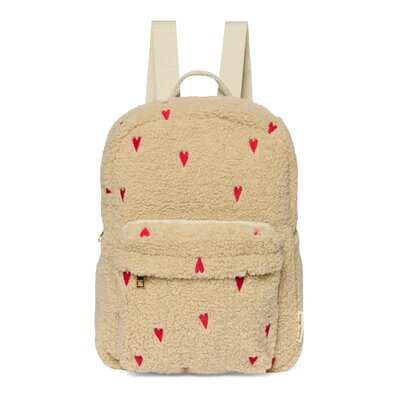 Teddy Midi Backpack Ecru Hearts Teddy Midi Backpack Ecru Hearts