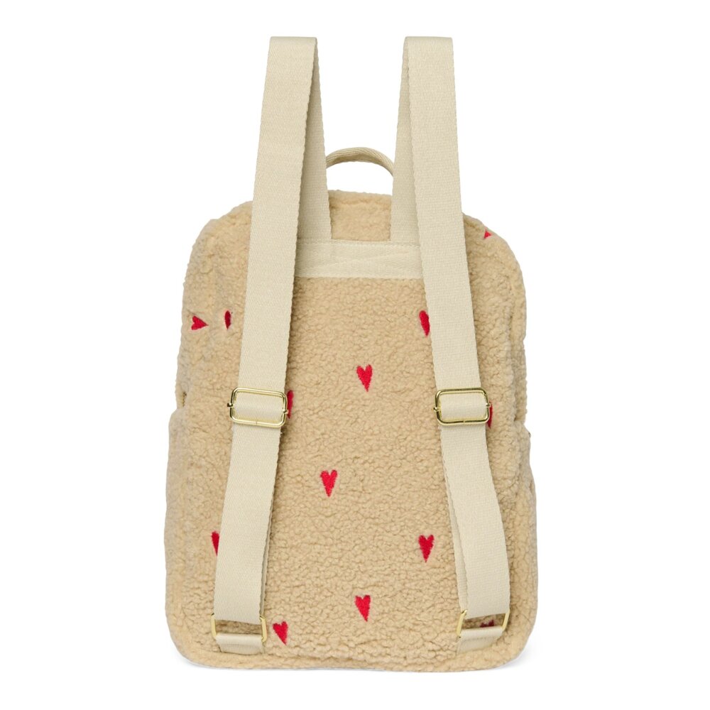 Teddy Midi Backpack Ecru Hearts Teddy Midi Backpack Ecru Hearts