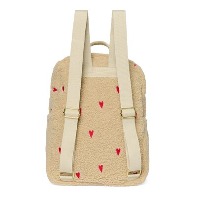 Teddy Midi Backpack Ecru Hearts Teddy Midi Backpack Ecru Hearts