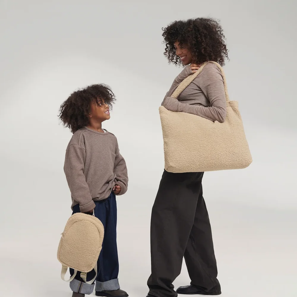 Teddy Mini Backpack Ecru