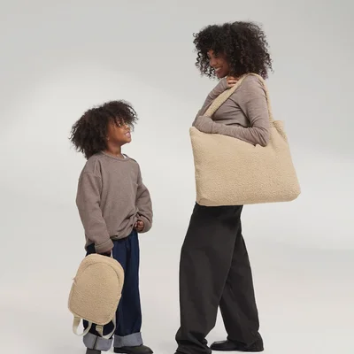 Teddy Mini Backpack Ecru
