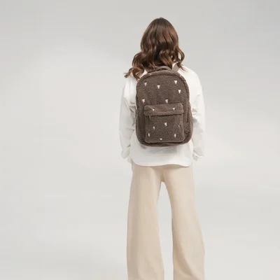 Teddy Midi Backpack Brown Hearts Teddy Midi Backpack Brown Hearts